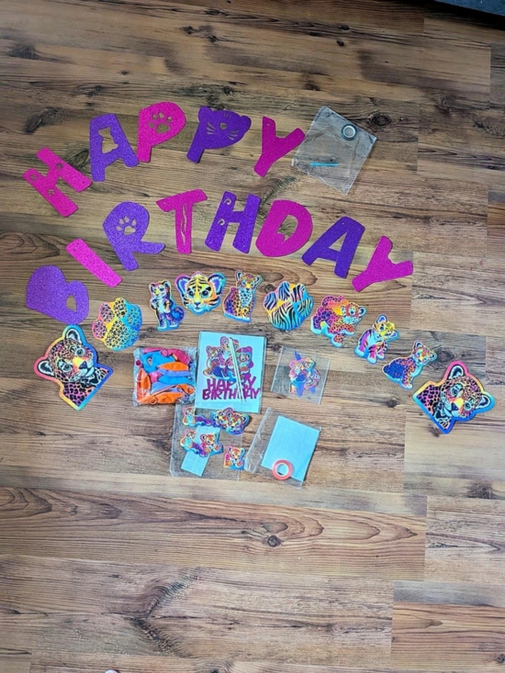 New Lisa Frank Cheetah Birthday Party Decor Kit